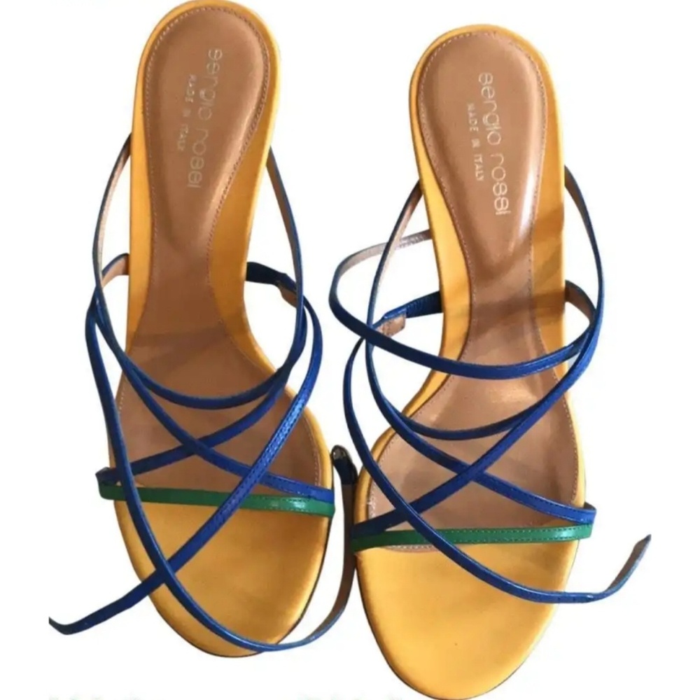 Rare Sergio Rossi Crayola Multi Strap Sandals 35.5 - Picture 3 of 7